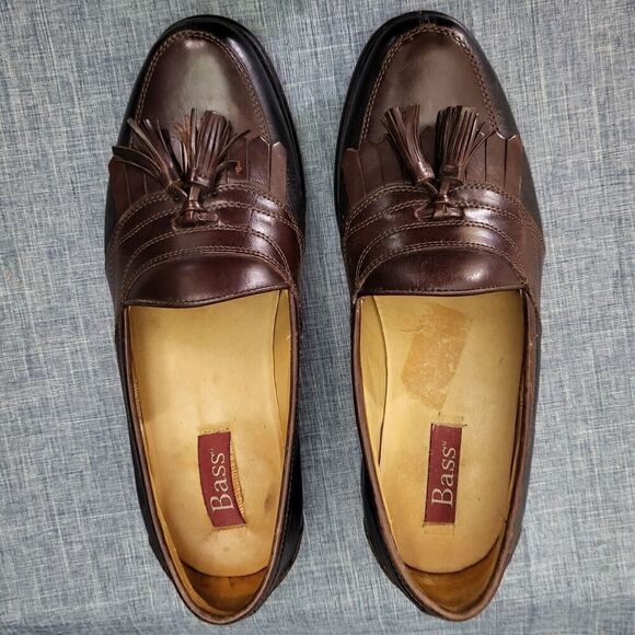 G.H. Bass Loafers Arnes Brown Leather Kiltie Tassel M024072  Men's 8M - Picture 3 of 11